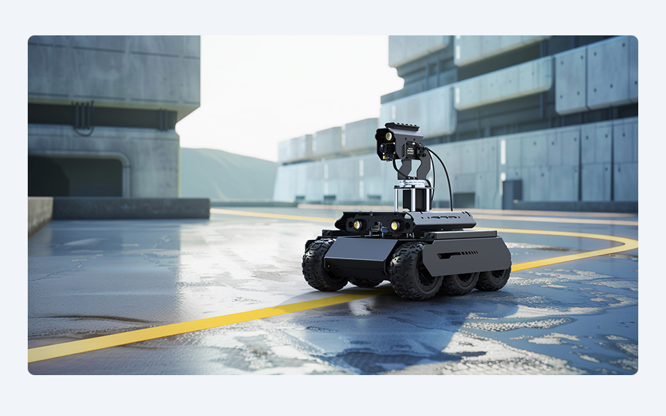 UGV Rover AI Robot vision line tracking demo