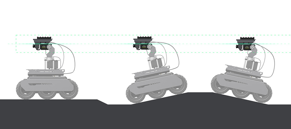 UGV Rover AI Robot, supports Pan-tilt vertical stabilization function