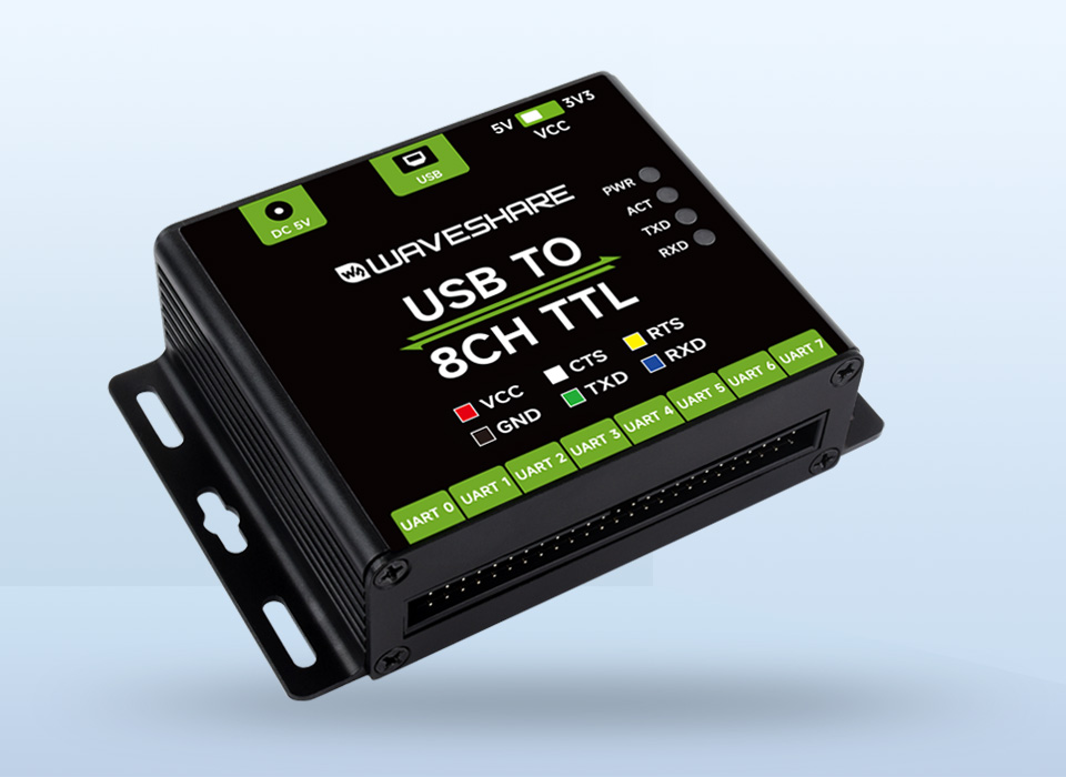 USB TO 8CH TTL Converter, front view