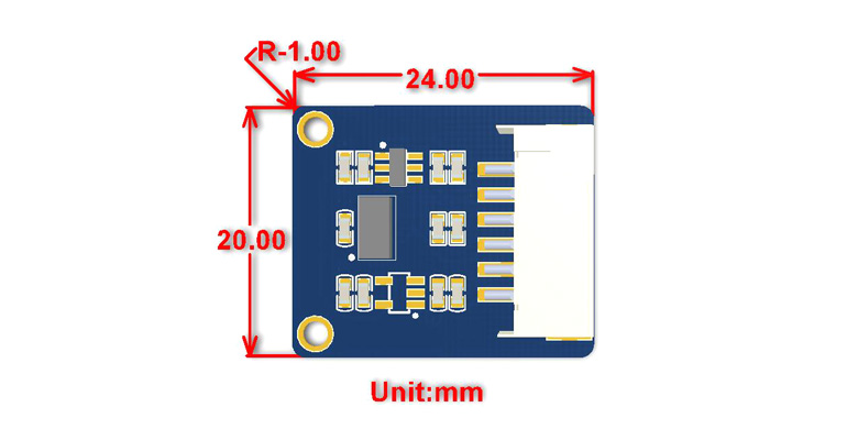 VL53L0X Distance Sensor dimensions