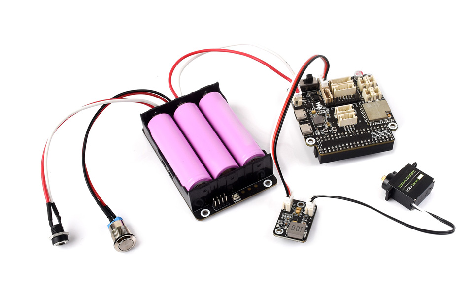 Serial Bus Servo DC 7.2V Buck Adapter, connecting with UPS module, driver board and servo