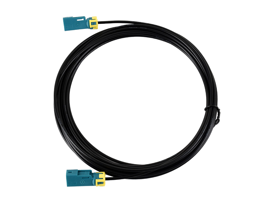 Fakra Z-Coded Dual Female Waterproof Coaxial Cable, front view