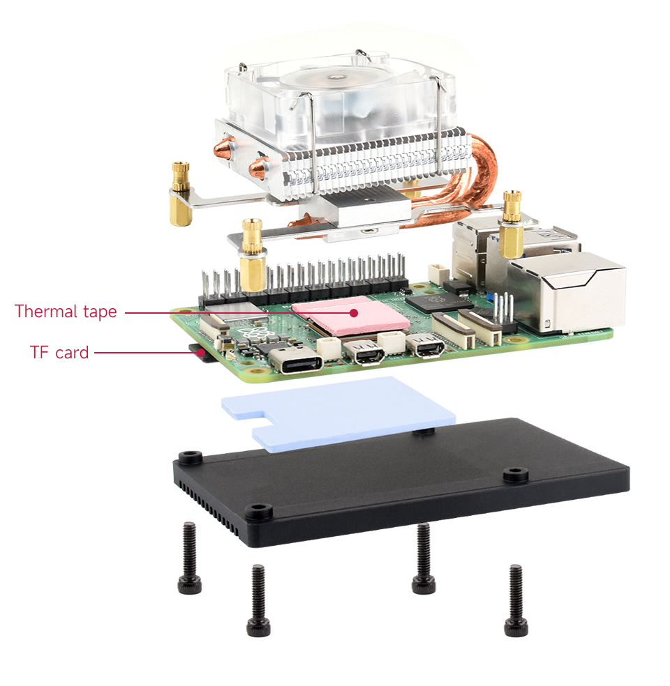 ICE Tower Fan V2 for Pi5, installation method