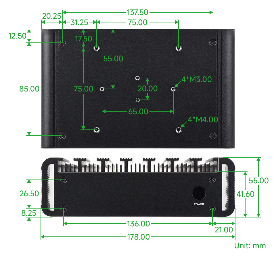 JETSON-ORIN-CASE-C, outline dimensions
