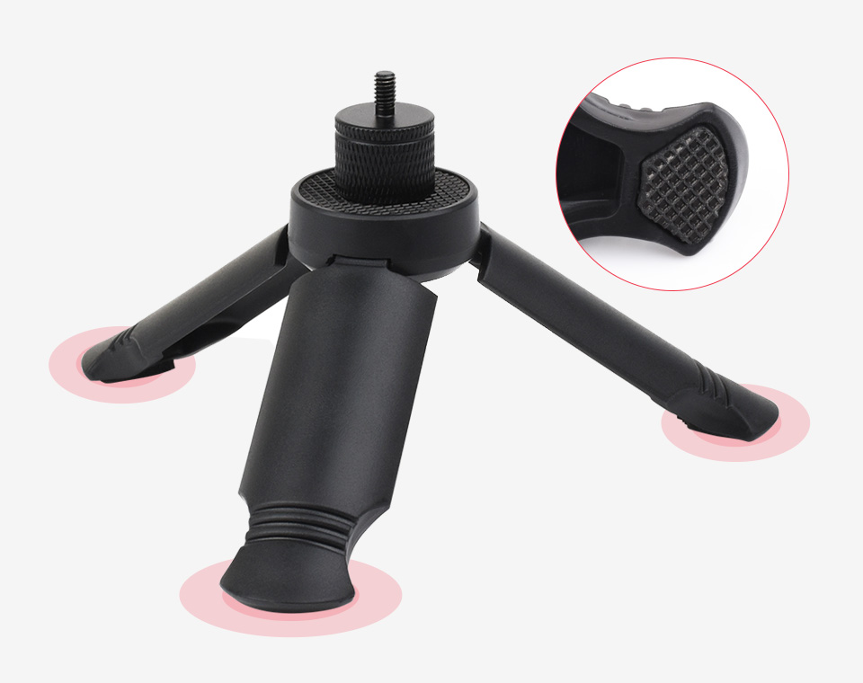Portable Mini Tripod (B), with non-slip silicone pad
