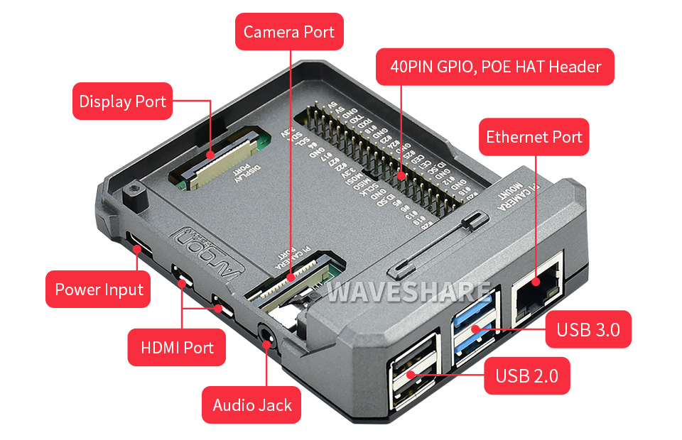 Boitier Aluminium Argon NEO - Raspberry Pi 4