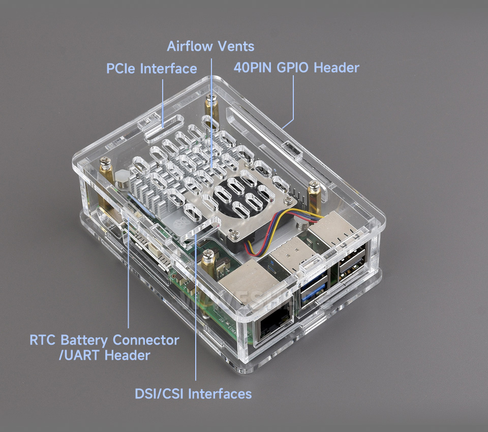 Raspberry Pi SC1148 Pi 5 Active Cooler For Heavy Load Without Case