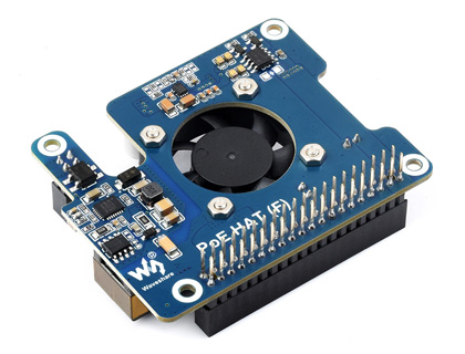 PI5-CASE-TD2 compatible Raspberry Pi expansion board: PoE HAT (F)