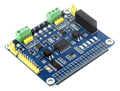 PI5-CASE-TD2 compatible Raspberry Pi expansion board: 2-CH RS485 HAT