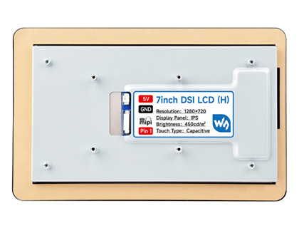 Examples of PI5-CASE-TD2 compatible screens: 7inch DSI LCD (H)