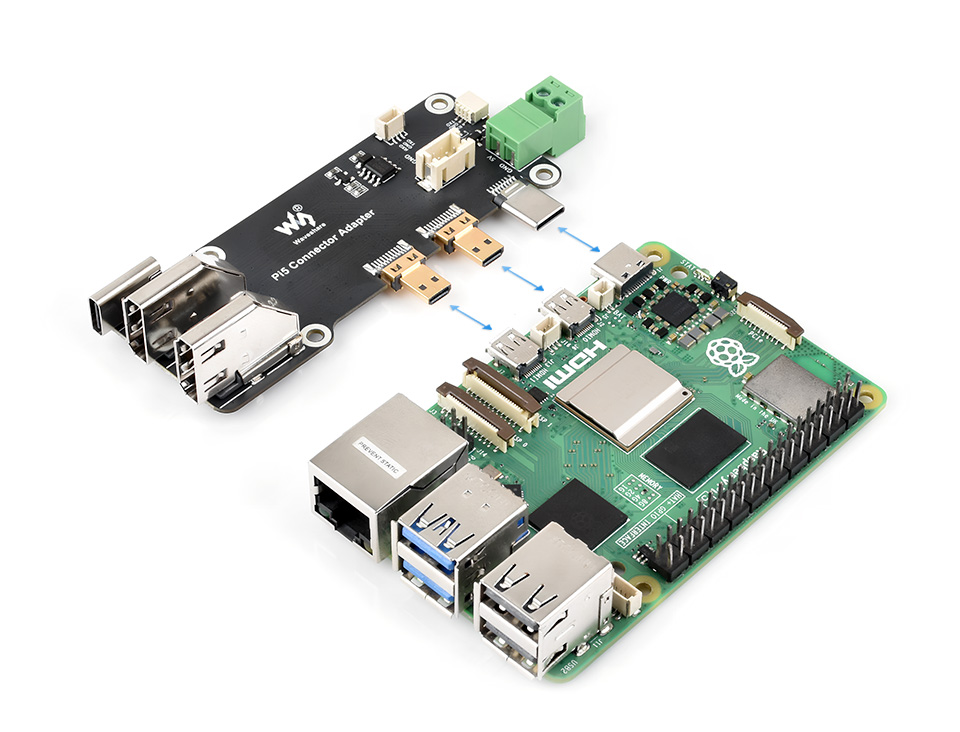 Pi5 Mini HDMI To HDMI Adapter, connecting to Raspberry Pi 5