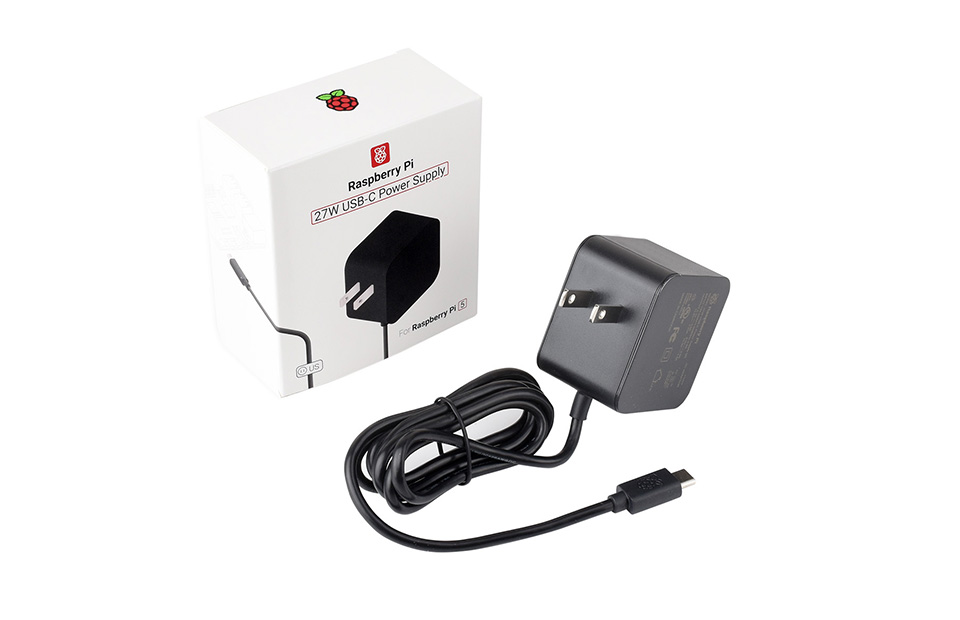 Bloc d'alimentation Officiel Raspberry Pi 5 USB-C 27 W, USB-C