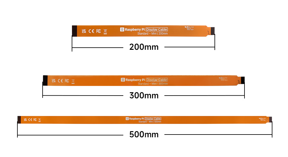 Raspberry Pi 5 DSI flexible cable, outline dimensions