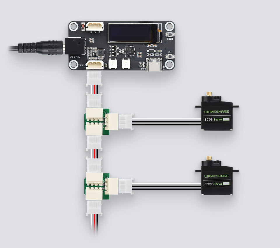 2.3kg Serial Bus Servo, Two-way Feedback, Servo/Motor Mode Switchable,  Compact Size, 300° Rotation Angle