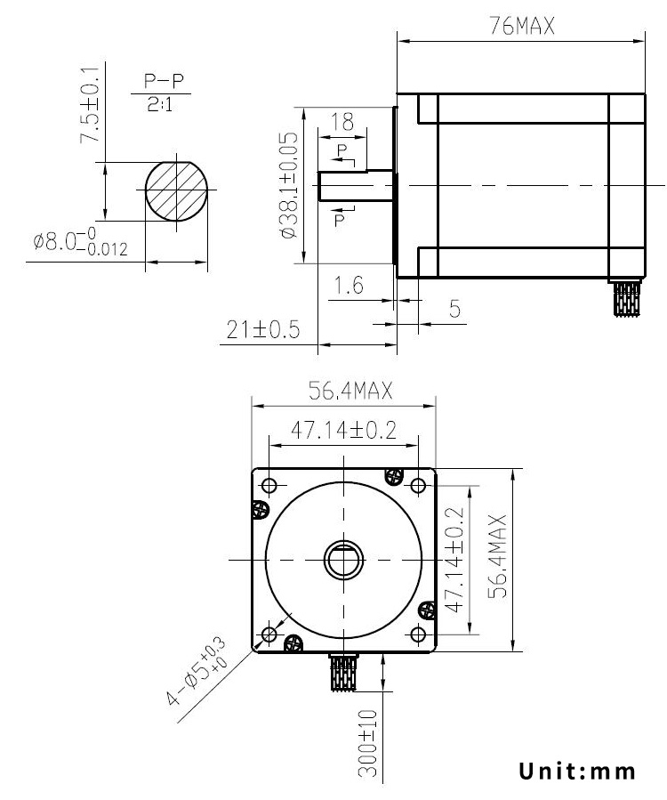 Stepper Motor – NEMA 23 – 125 oz.in (200 steps/rev)