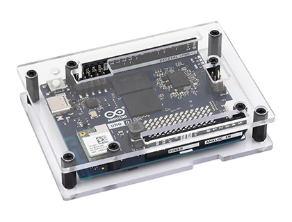 Arduino UNO Q 02016 and Protective Case Combo, Installed View