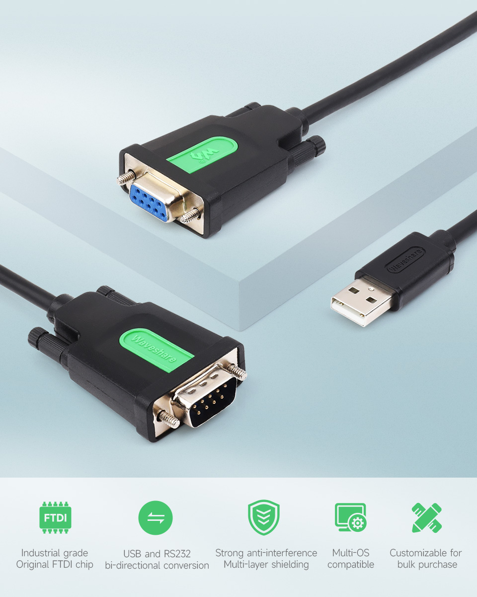 Cavo Di Debug FT232RL USB-A A Micro-USB – Per Configurazione RS232, 1 Metro, Plug-and-play