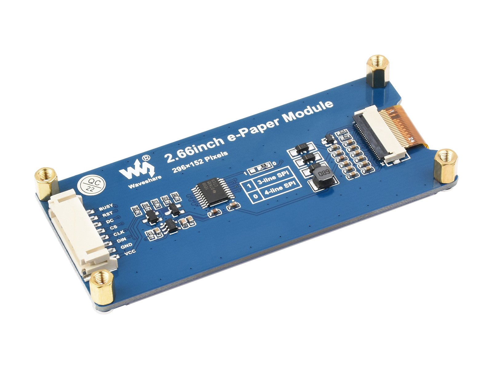 2.66inch E-Paper E-Ink Display Module, 296×152 Pixels, Black / White Dual-Color, SPI Interface 2.66inch E-Paper E-Ink Display Module, 296×152 Pixels, Black / White Dual-Color, SPI Interface