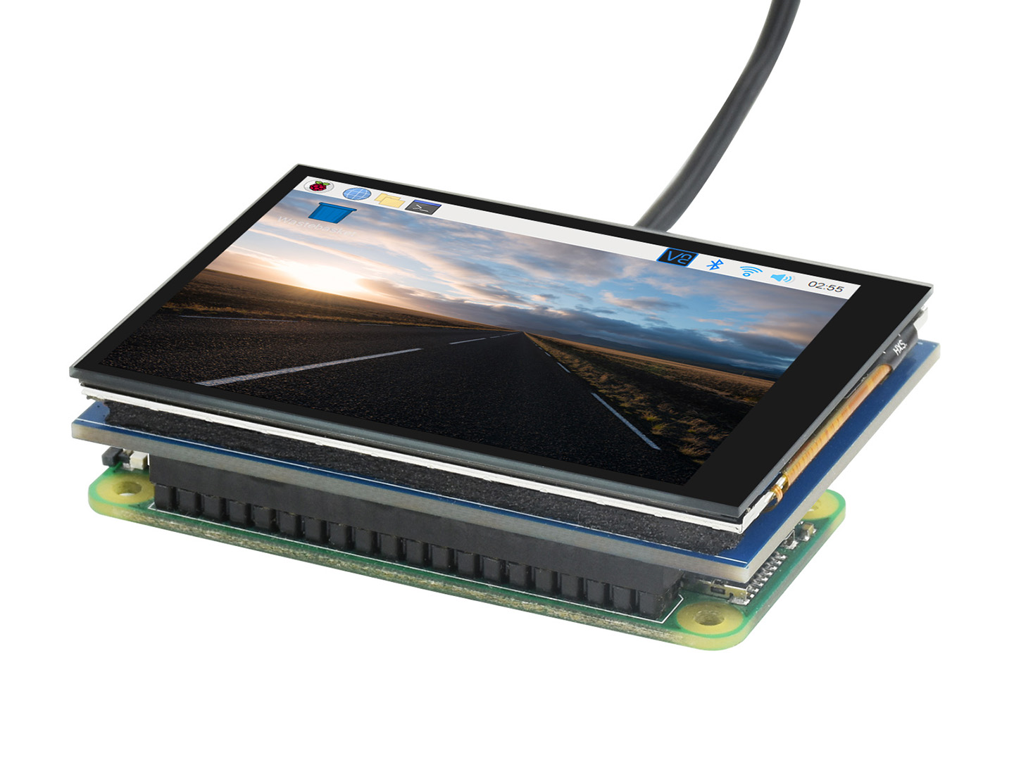 RaspberryPi用 2.8 インチ静電容量式タッチパネルLCD　2個セット 2.8inch Capacitive Touch Screen LCD For Raspberry Pi, 480×640, DPI