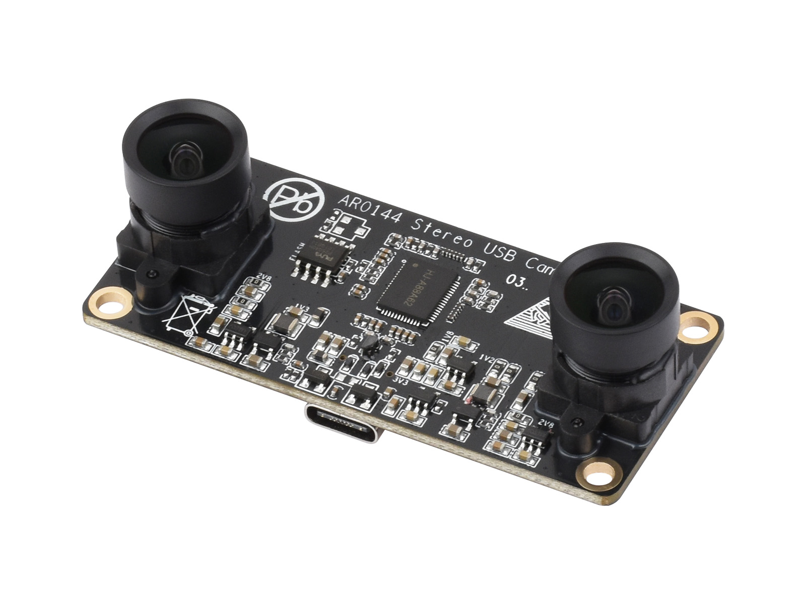 AR0144 2MP Stereo USB Camera Module, AR0144 Sensor Chip, USB2.0