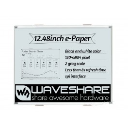 1304×984, 12.48inch E-Ink raw display, black/white dual-color