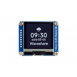 1.5inch OLED Display Module, 128×128 Resolution, SPI / I2C Communication, Black / White Display Color