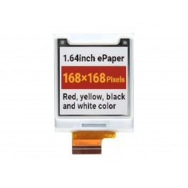 1.64inch square E-Paper (G) raw display, 168 × 168, Red/Yellow/Black/White