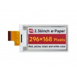 2.36inch E-Paper (G) raw display, 296 × 168, Red/Yellow/Black/White