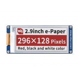 2.9inch E-Paper E-Ink Display Module (B), 296×128, Red / Black / White, SPI