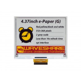 4.37inch E-Paper (G) raw display, 512 × 368, Red/Yellow/Black/White