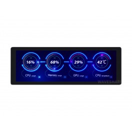 7.9inch IPS Display, 400×1280 Pixel, Toughened Glass Panel, HDMI Interface, Optional Touch Function