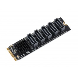 M.2 NGFF SATA to 5-Ch SATA3 Expander, JMB575 control chip