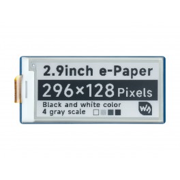 2.9inch E-Paper E-Ink Display Module for Raspberry Pi Pico, 296×128, Black / White, SPI