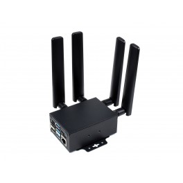 RM520N-GL 5G HAT for Raspberry Pi with Case, Quad Antennas LTE-A, Global Band, GNSS Positioning, Support 3GPP 16, 4G/3G