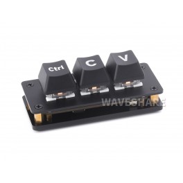 Ctrl C/V Shortcut Keyboard For Programmers, 3-Key Development Board, Adopts RP2040 Microcontroller Chip