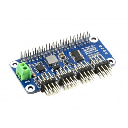 Servo Driver HAT (B) for Raspberry Pi, 16-Channel, 12-bit, I2C