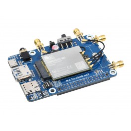 SIM8202G-M2 5G HAT (B) for Raspberry Pi, 5G/4G/3G, Snapdragon X55, Quad Antennas 5G NSA, Multi Band