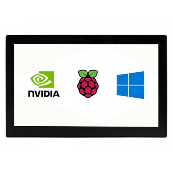 13.3inch Capacitive Touch Screen LCD with Case V2, 1920×1080, HDMI, IPS, Various Systems Support
