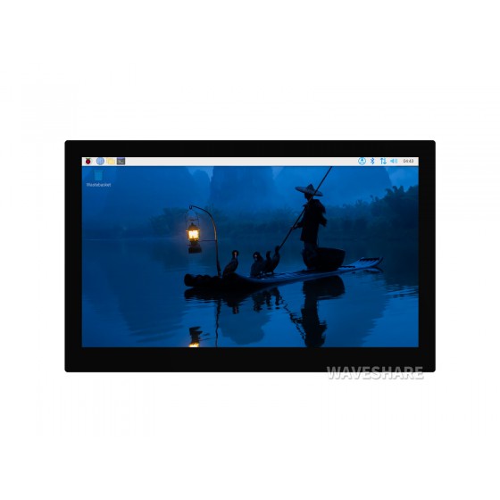 13.3inch High Resolution HDMI Capacitive Touch Display, 10-Point Touch, 1920 × 1080, Toughened Glass Panel, Type-C/HDMI Display Interface, Full Metal Back Cover