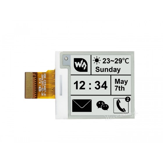 200x200, 1.54inch E-Ink raw display panel