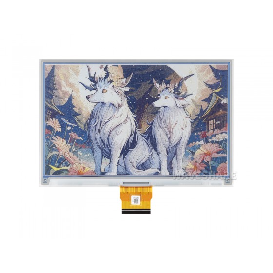 7.3inch E Ink Spectra 6 (E6) Full Color E-Paper Display, E-Ink Display, Low Power Consumption, 800×480 Pixels, SPI Communication, Optional For E-Paper Driver HAT