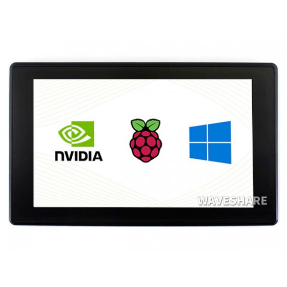 7inch Capacitive Touch Screen LCD (H) with Case, 1024×600, HDMI, IPS, Various Systems Support