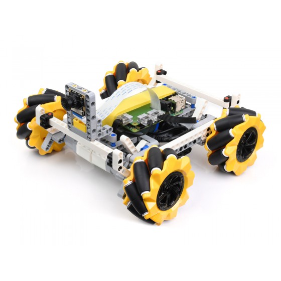 BuildMecar Kit, Smart Building Block Robot with Mecanum Wheels, 5MP Camera, Based on Raspberry Pi Build HAT