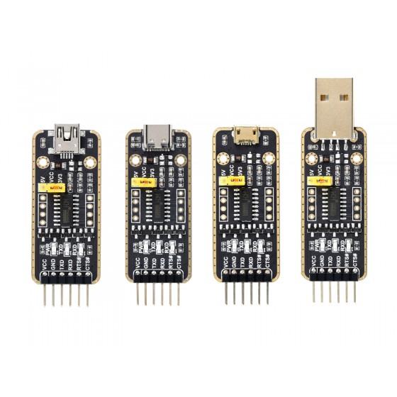 USB To UART Module, Micro / Mini / Type-A / Type-C Connectors, High Baud Rate Transmission