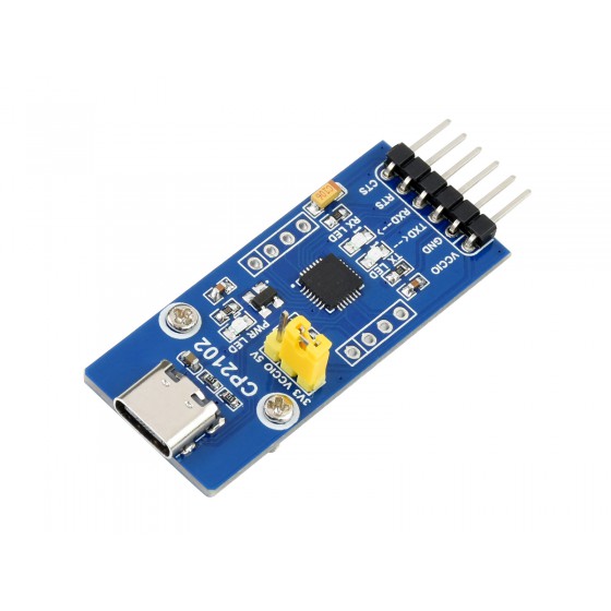 CP2102 USB UART Board (Type C), USB To TTL (UART) Communication Module, USB-C Connector