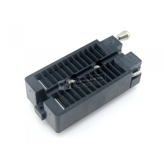 DIP 24 Pin ZIF Socket (ARIES Black), Test & Burn-in Socket
