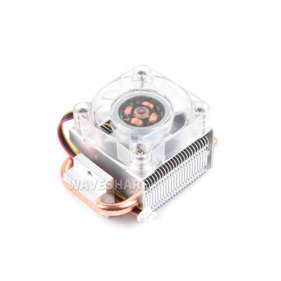 ICE Tower CPU Cooling Fan for Raspberry Pi 5, Raspberry Pi 5 Cooler, U-Shaped Copper Tube, Cooling Fins, With Colorful RGB LED