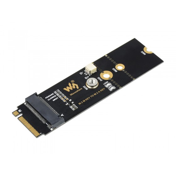 M.2 M KEY To A KEY Adapter, for PCIe Devices, Supports USB Conversion