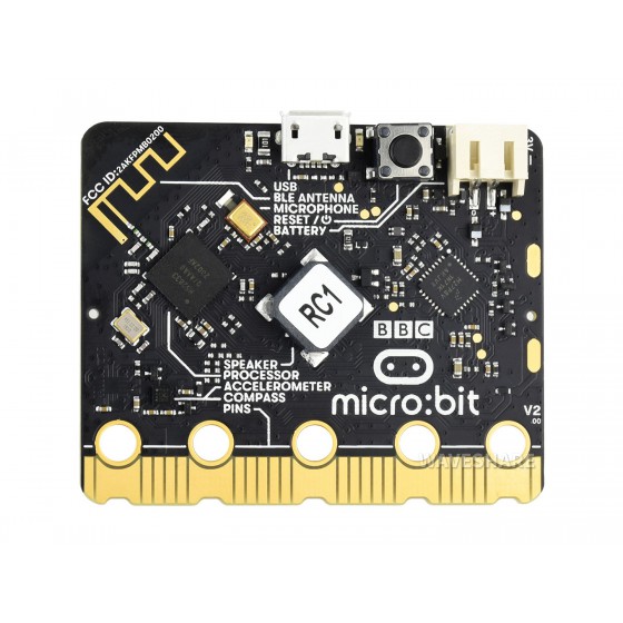 BBC micro:bit V2, Upgraded Processor, Built-In Speaker And Microphone, Touch Sensitive Logo