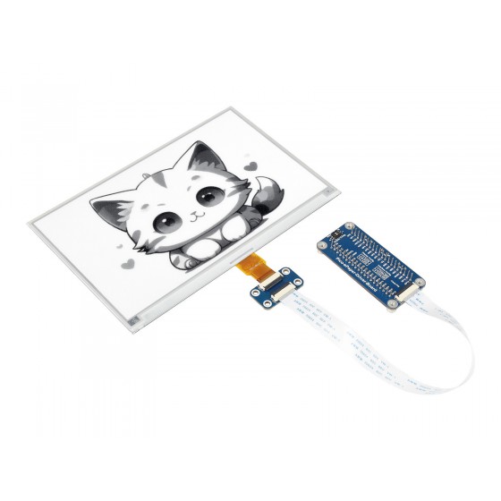 7.5inch E-Paper E-Ink Display Module for Raspberry Pi Pico, 800×480, Black / White, SPI